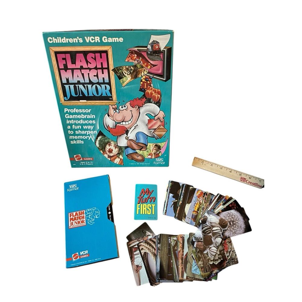 VTG Flash‎ Match Junior Memory Skills Game Children's VCR 1986 Complete Mattel